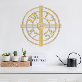 Wallity Metal Wall Clock 33 - Gold